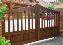 wooden automated gates